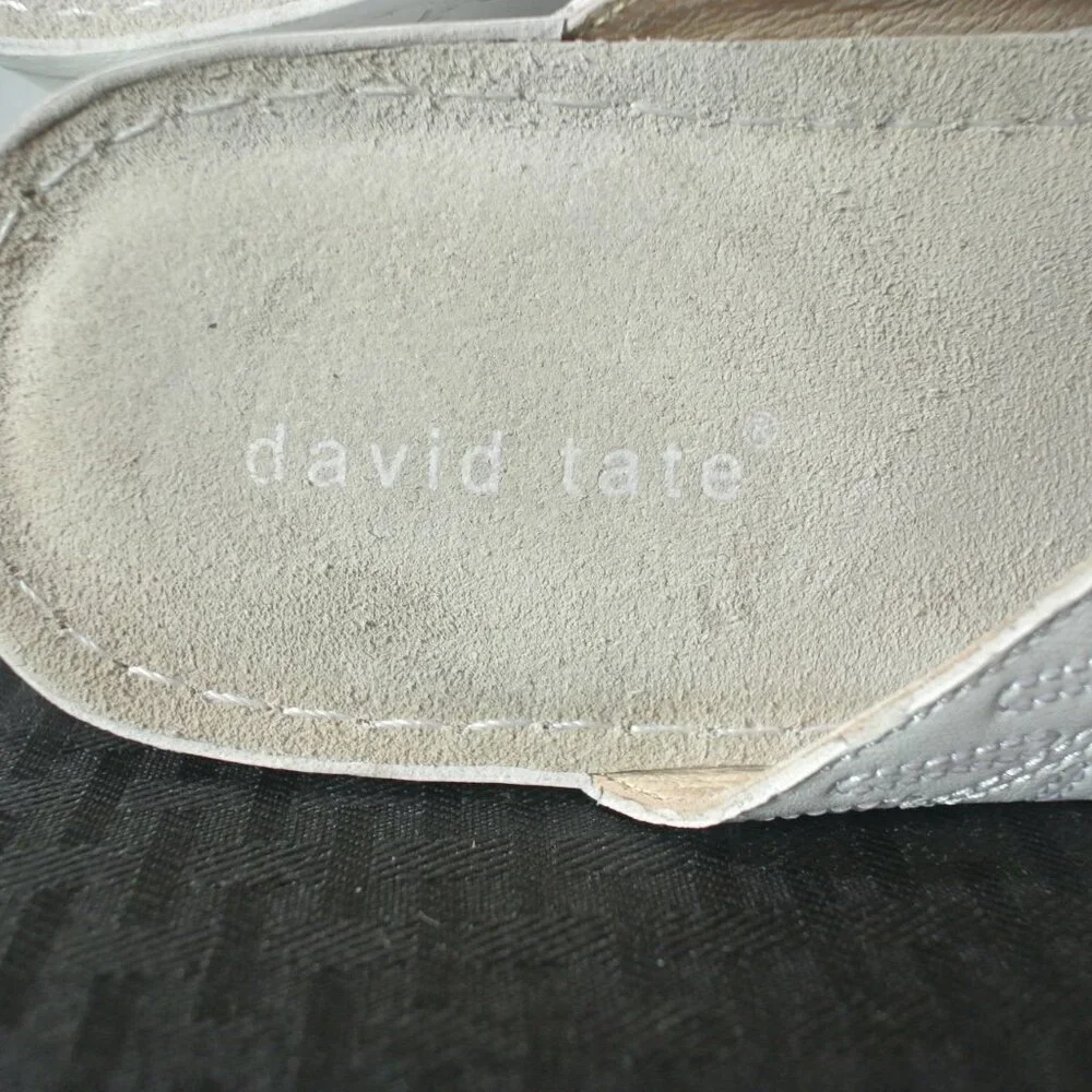 David Tate Leather Goldie Wedge Thong Sandals